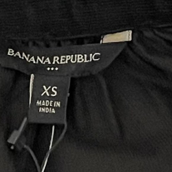 Banana Republic Factory Black Corduroy V Neck Long Sleeve Peplum Top NWT - Picture 6 of 9